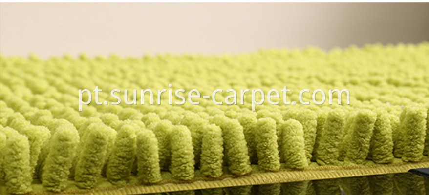 Microfiber Chenille Carpet Rugs green